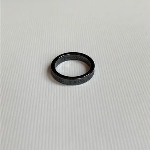 Tiffany & Co. 1837 Midnight Titanium Ring sz 7/8